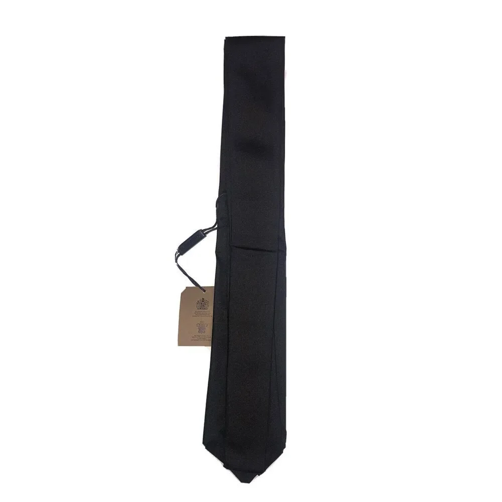 Burberry Tie Ice Blue Manston TB‎ Logo Navy Silk Made In England NEW